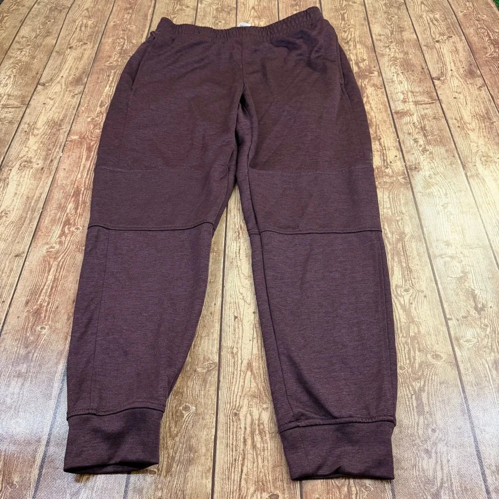 All in Motion Qwick Dry Jogger Pants Mens Large Burgundy Athletic Relaxed